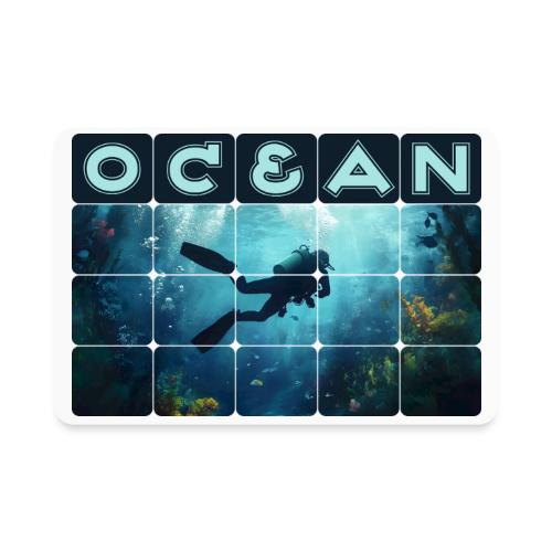 Ocean: Beneath the Blue - Rectangle Magnet