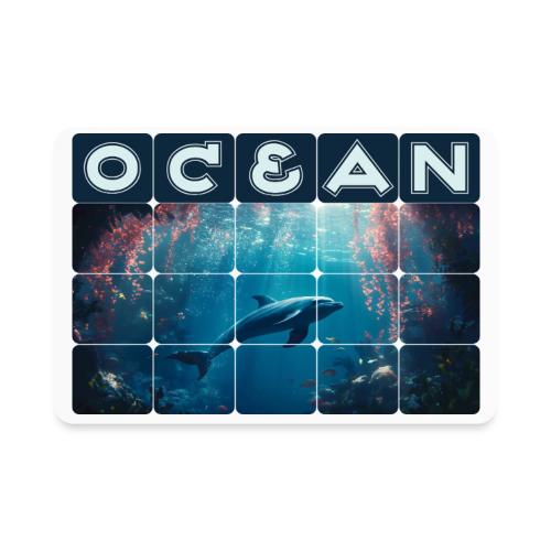 Ocean: Blue Grace - Rectangle Magnet