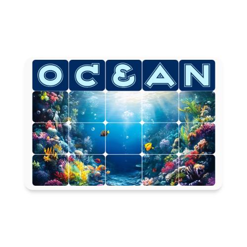 Ocean: Neon Reef Glow - Rectangle Magnet