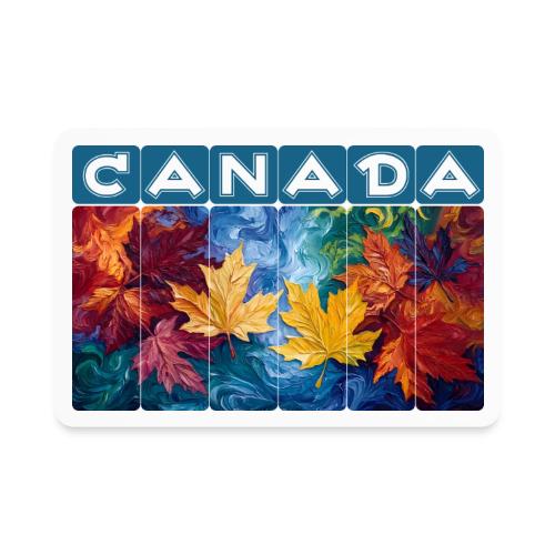 Canada in Brushstrokes - Rectangle Magnet