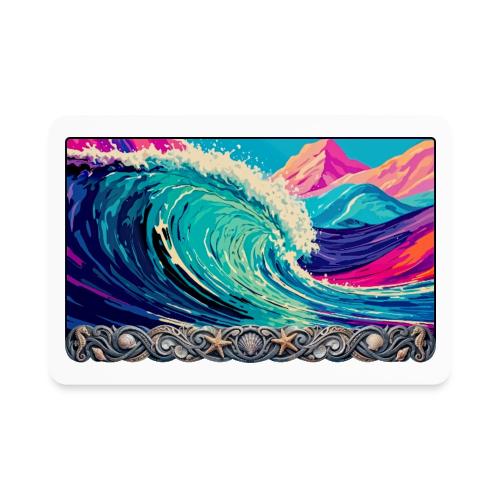 Crystal Lava Wave - Rectangle Magnet