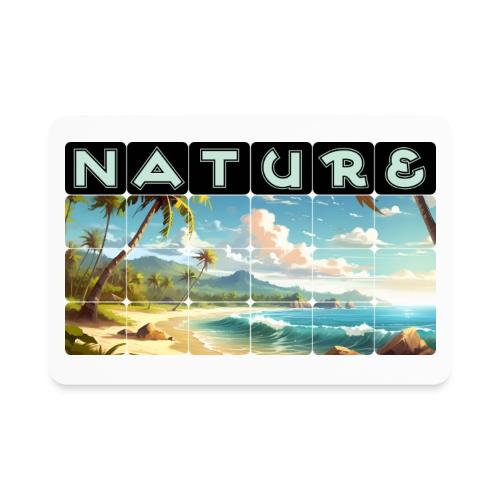Nature: Sun-Kissed Shore - Rectangle Magnet