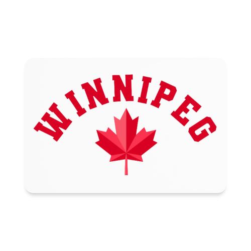 Winnipeg with maple leaf - Rectangle Magnet