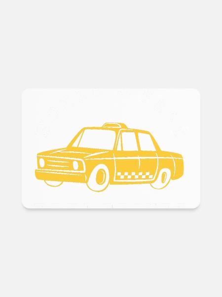 Taxi Driver Transporter - Rectangle Magnet - white - Front