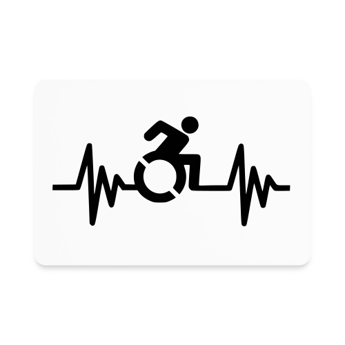 Wheelchair user with a heartbeat * - Rectangle Magnet