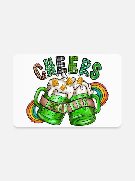 Cheers Fuckers - Rectangle Magnet - white - Front