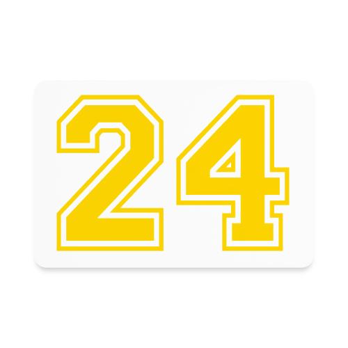 Number 24 in a classic athletic collegiate font - Rectangle Magnet