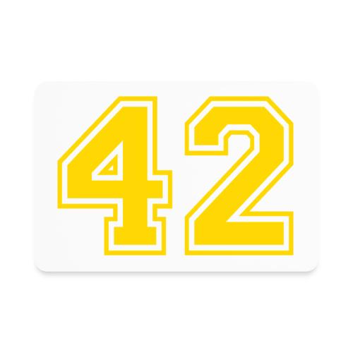 Number 42 in a classic athletic collegiate font - Rectangle Magnet