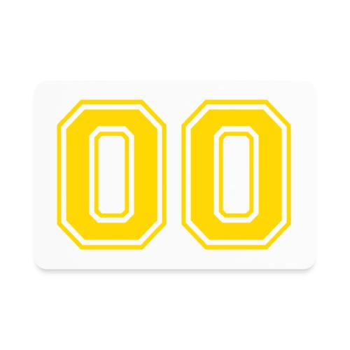 Number 00 in a classic athletic collegiate font - Rectangle Magnet