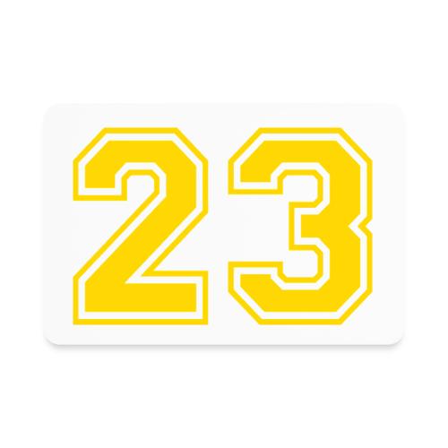 Number 23 in a classic athletic collegiate font - Rectangle Magnet