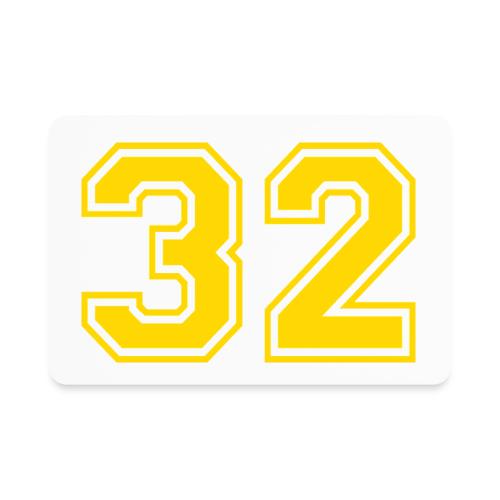 Number 32 in a classic athletic collegiate font - Rectangle Magnet