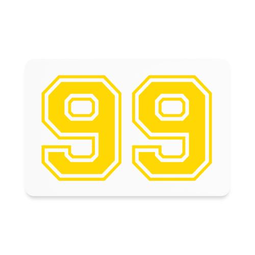Number 99 in a classic athletic collegiate font - Rectangle Magnet