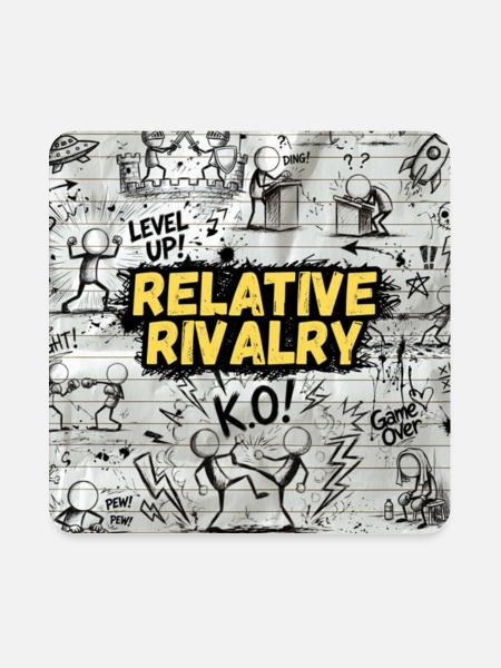 Relative Rivalry - Square Magnet - white - Front
