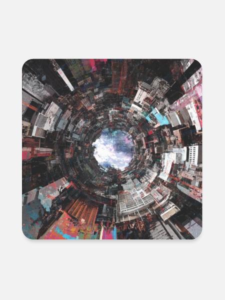 Urban Ring Vortex - Square Magnet - white - Front
