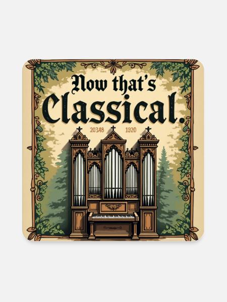 Classical III - Square Magnet - white - Front