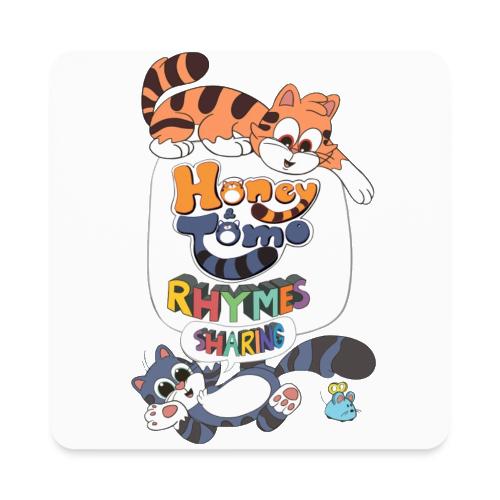 Honey and Tomo Rhymes Sharing - Square Magnet
