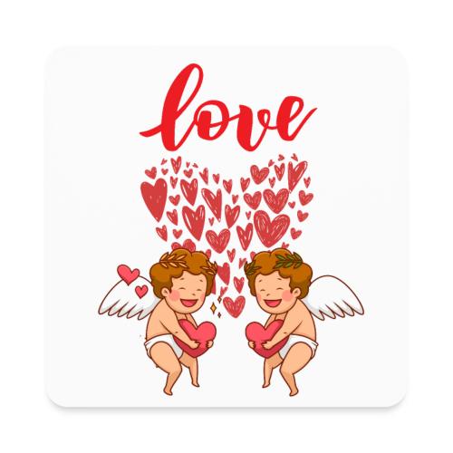 Cupid Love Designs, cupid love angel vibration. - Square Magnet
