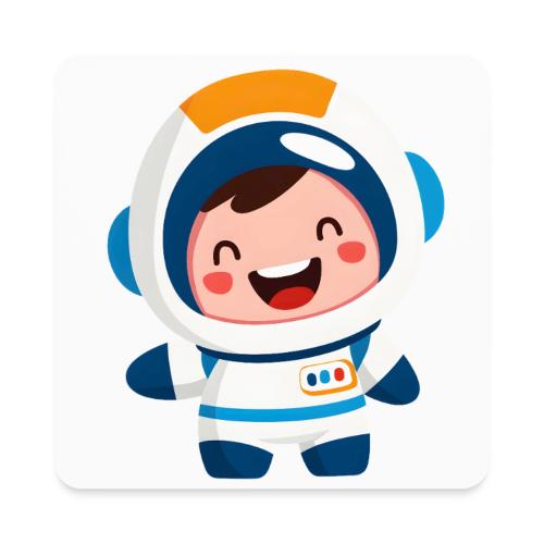 Joyful Baby Astronaut - Square Magnet