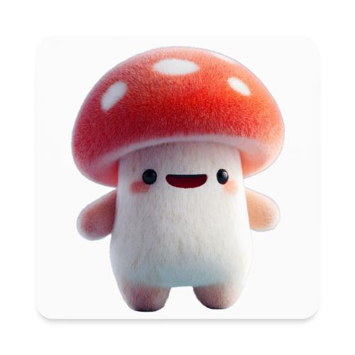 Mushroom: Red Forest Friend - Square Magnet