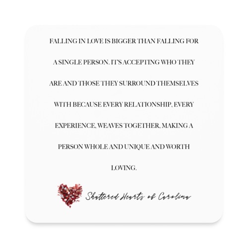 Falling In Love Quote - Square Magnet