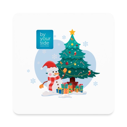 BYS Christmas Scene Logo - Square Magnet