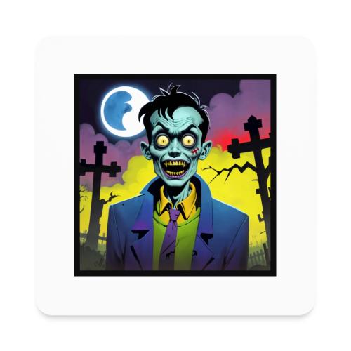 Graveyard Zombie - Square Magnet