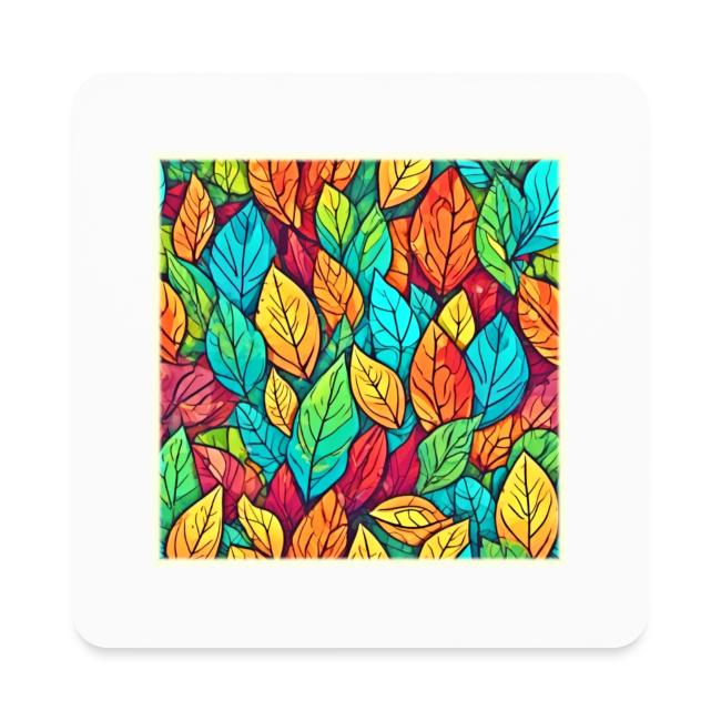 Vibrant Cartoon Leaves Art