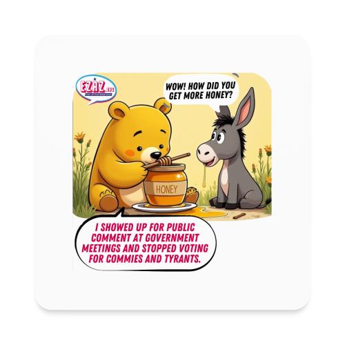 Honey Bear - Fire Tyrants - Square Magnet