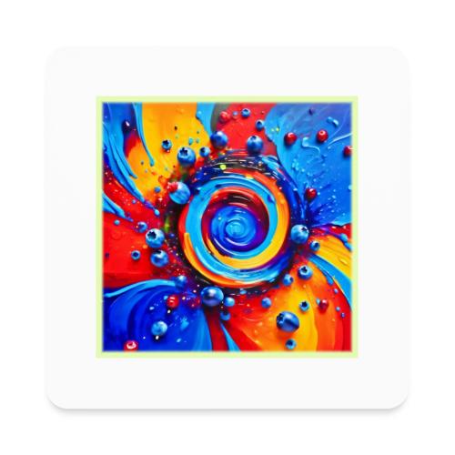 Vibrant Berry Vortex - Square Magnet