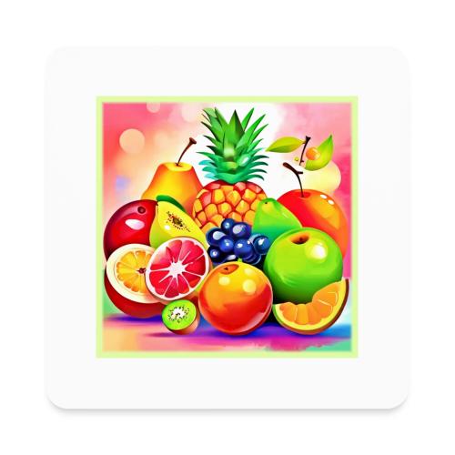 Tropical Fruit Assortment - Square Magnet