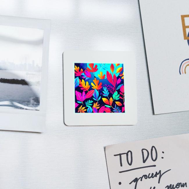 Neon Leaf Paradise Art