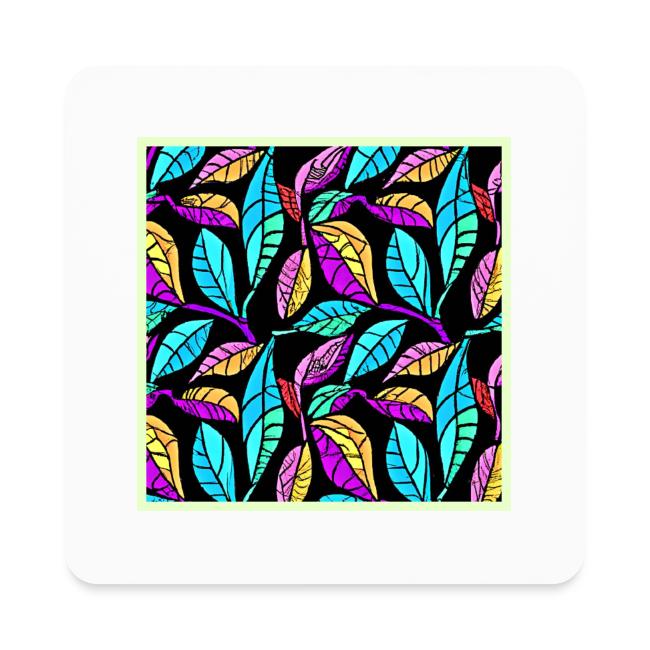 Stained Glass Leaves Design