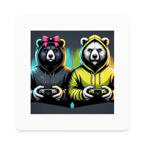 Gamer Bears - Square Magnet