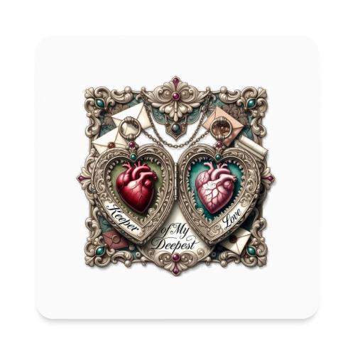 Keeper of My Deepest Love Victorian Locket T-Shirt - Square Magnet