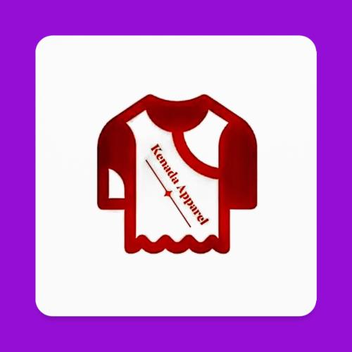 Kenada Logo white spray - Square Magnet