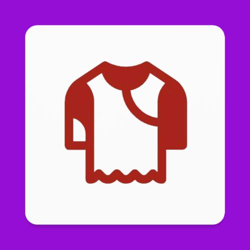 Logo outline - Square Magnet