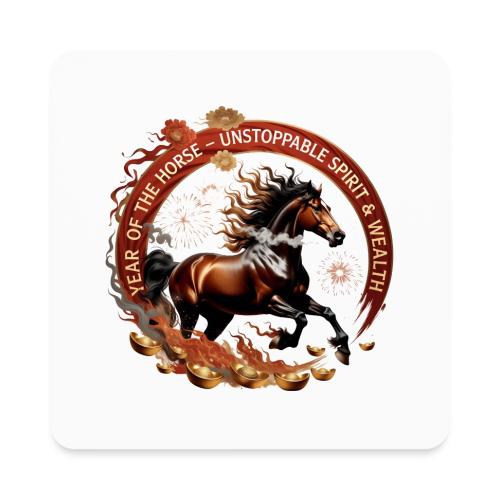 Year of the Horse Fiery Spirit T Shirt, Lunar New - Square Magnet