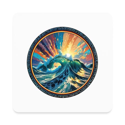 Rainbow Ray Wave - Square Magnet