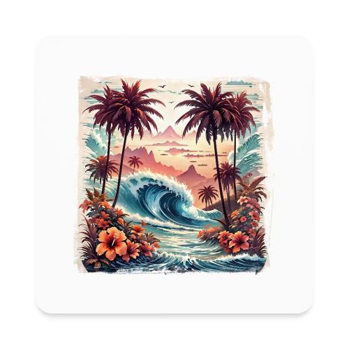 Paradise Wave - Square Magnet
