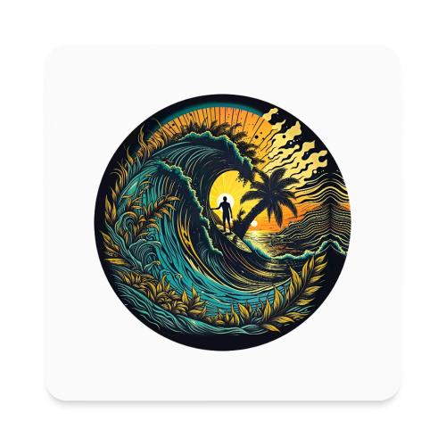 Sunrise Flower Barrel - Square Magnet