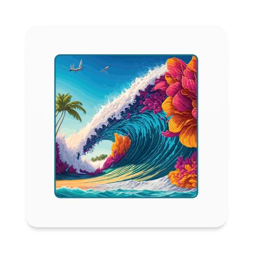 Giant Shore Pound Wave - Square Magnet