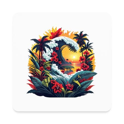 Mountain Wave Garden - Square Magnet