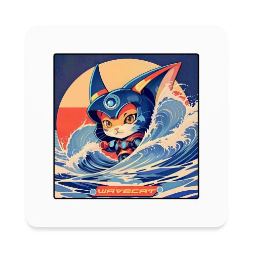 Wavecat Kitten - Square Magnet