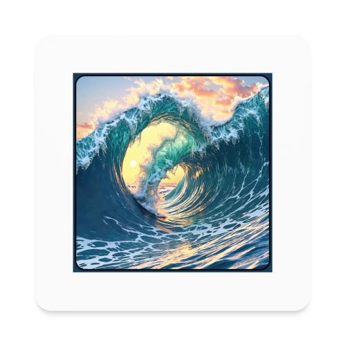 Double Barrel Wave - Square Magnet