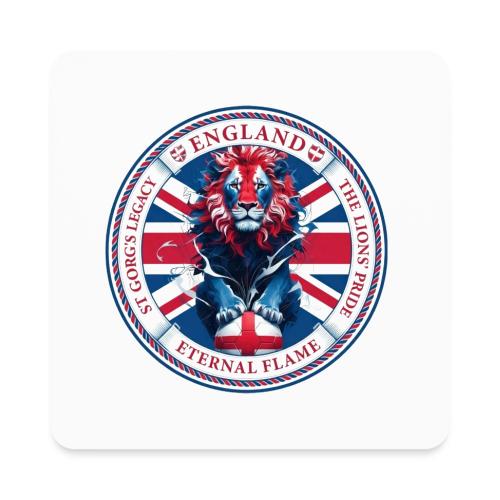 England Lion Emblem T Shirt, Flag Pride Gift - Square Magnet
