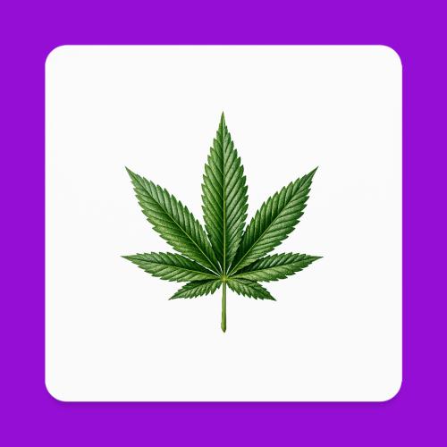 Cannabis Leaf - Square Magnet