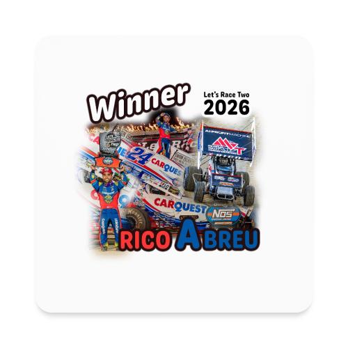 Rico Abreu #LetsRaceTwo Winner - Square Magnet