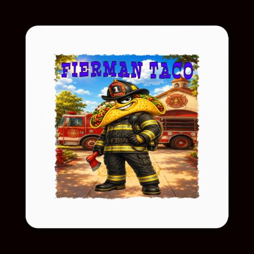 Fireman Taco - Square Magnet