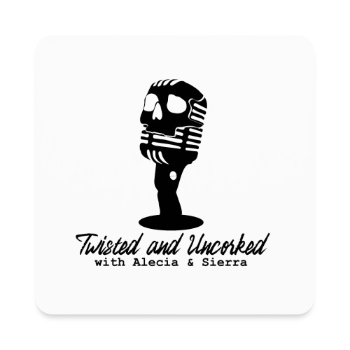 Twisted and Uncorked Original Logo, Dark - Square Magnet