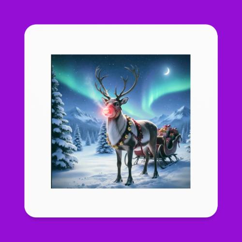 Rudolph the red nosed reindeer - Square Magnet